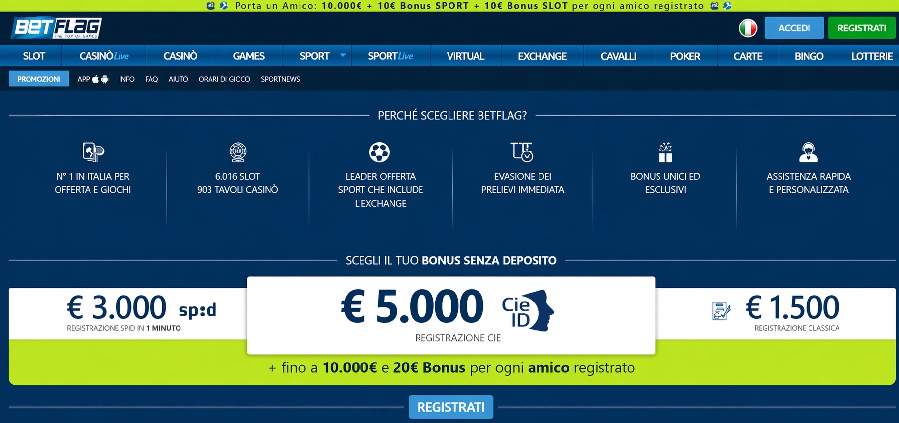 BetFlag casino non AAMS – bonus e licenza ADM 2026